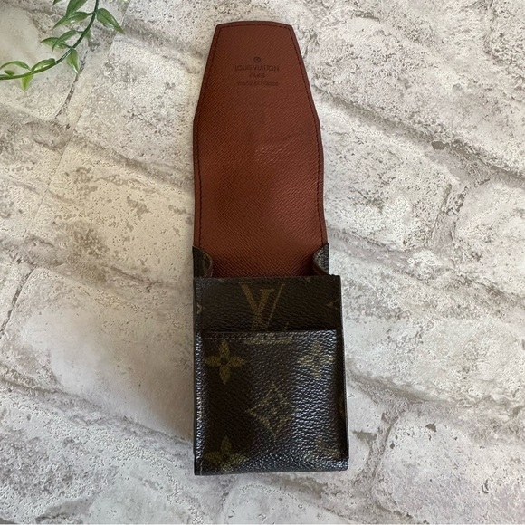 Lv Louis Vuitton monogram chap stick lipstick lip gloss tube carrying case pouch - Picture 6 of 7